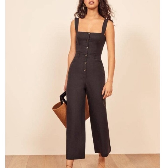Reformation Pants - Reformation Linen Button Front Jumpsuit
